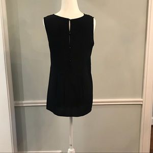 Navy 100% Silk Top size Small with Back Detail